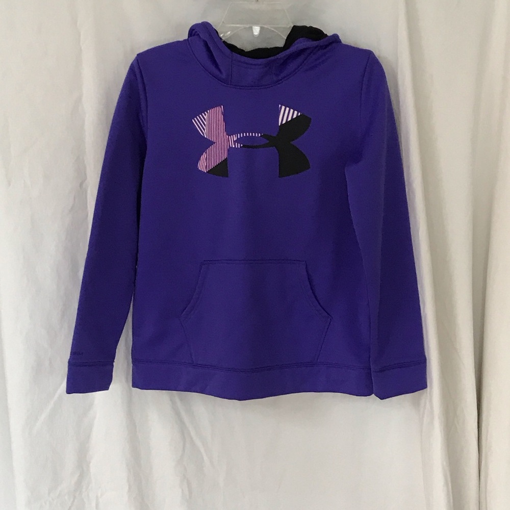 Under Armour Kids Purple Hoodie with Black Logo